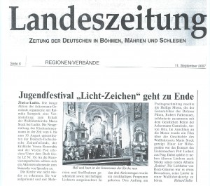 Landeszeitung 11.9.2007